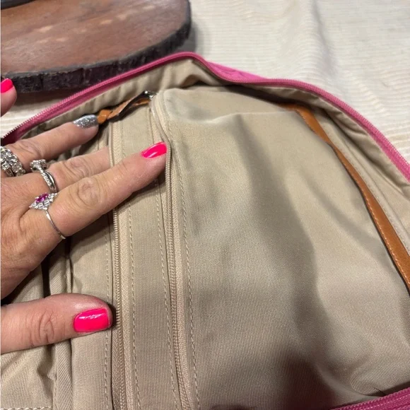 Coach Fuchsia Signature Cosmetic Bag - Picture 6 of 7